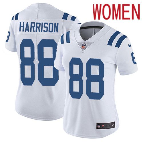 Women Indianapolis Colts 88 Marvin Harrison Nike White Vapor Limited NFL Jersey